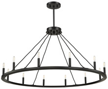  20673 - 12 Light 48" Big Ring Single Tier Chandelier - MB T6-3K Lamps Included